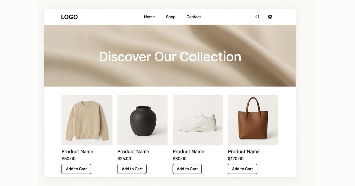 Preview of Empex Digital’s pay-monthly e-commerce store design