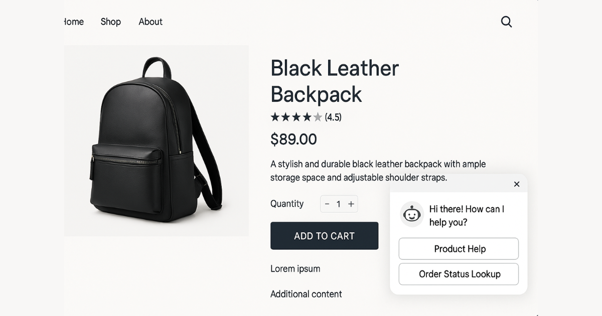 AI chatbot assisting a customer on an e-commerce store
