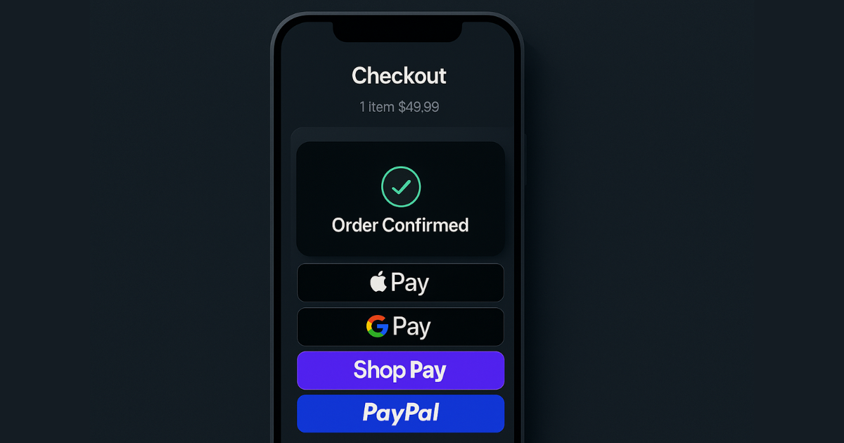 One-click mobile checkout using digital wallets